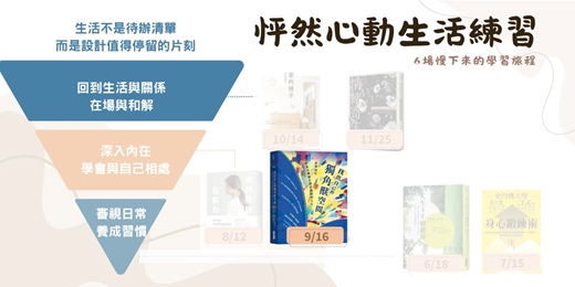 event-banner-怦然心動生活練習｜6場慢下來的學習旅程 -04:找出自己的獨角獸空間