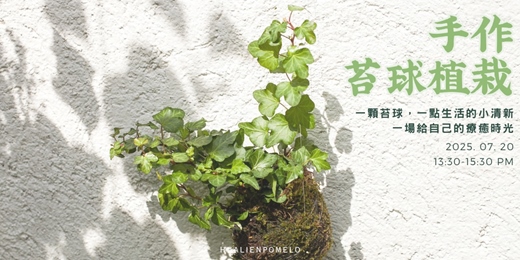 event-banner-手作苔球植栽｜五感療癒：提供特色柚花茶