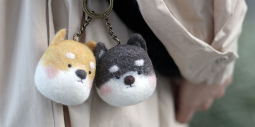 event-banner-7.26【羊毛氈-針氈】萌犬柴柴-鑰匙圈