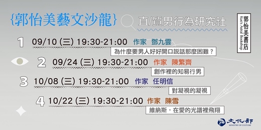 event-banner-郭怡美藝文沙龍「直／質男行為研究社」